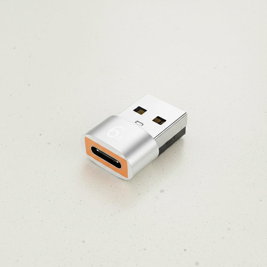 

USB 3.0 to Type C OTG Adapter Aluminum Alloy Converter PD Charging for Laptops Smartphones срібний