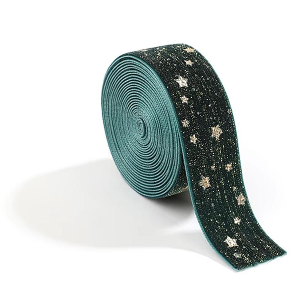 High-Quality Wired Velvet Ribbon 2.5CM Width Christmas Packaging Ribbon  Bow Making
