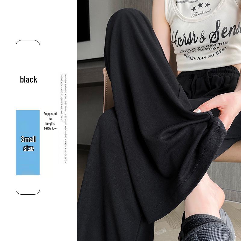 Women's High-Waist Straight-Leg Pants - European Cotton Velvet, Slimming and Drapey for Spring and Autumn 2025