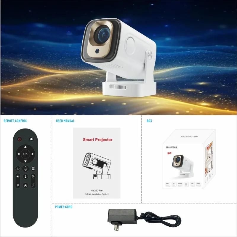 HY310 Android 11 Projector 4K Native 1080P Auto Focus Native 330ANSI Dual Wifi BT5.4 Air Mouse Voice Home Outdoor Movie