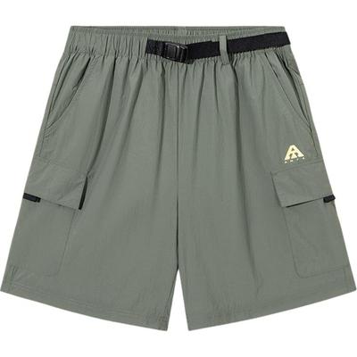 Outdoor Series Solid Color Breathable Versatile Casual Five-Point Shorts Women Shorts Seaweed-Green 962526502-2