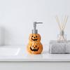 Ceramic Halloween Pumpkin Ghost Shape Soap Dispenser Pump Bottle for Bathroom Kitchen Countertop Use Durable and Easy To Refill