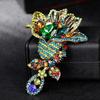 Fashion Multicolor Rhinestone Flower Brooch Pin Lady Dress Scarf Bag Accessory