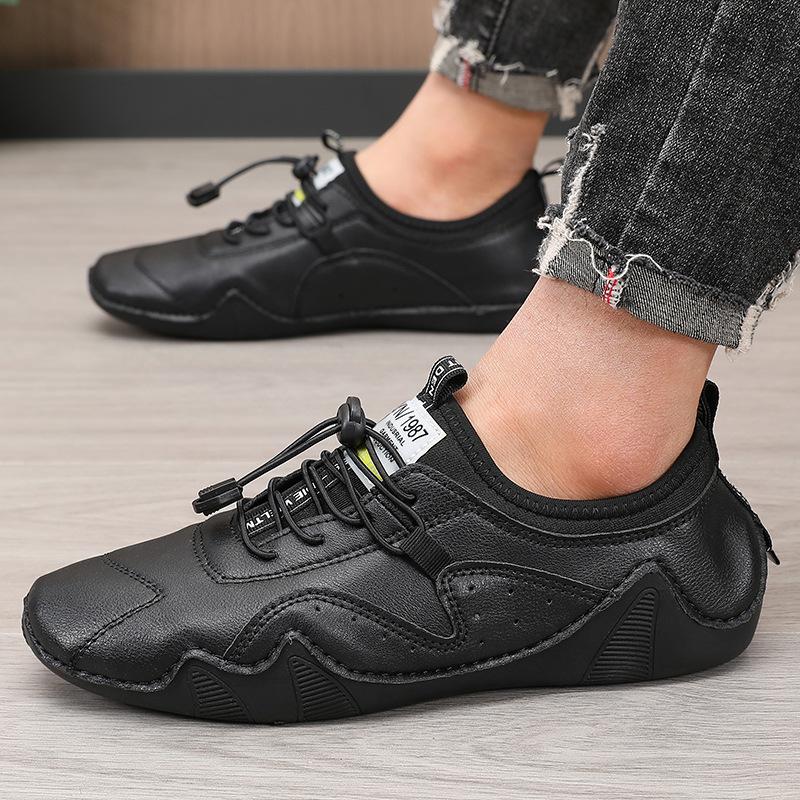 Casual Leather Shoes Large Size Men's Shoes Spring and Summer New Men's Microfiber Casual Shoes British Direct Sales Casual Versatile