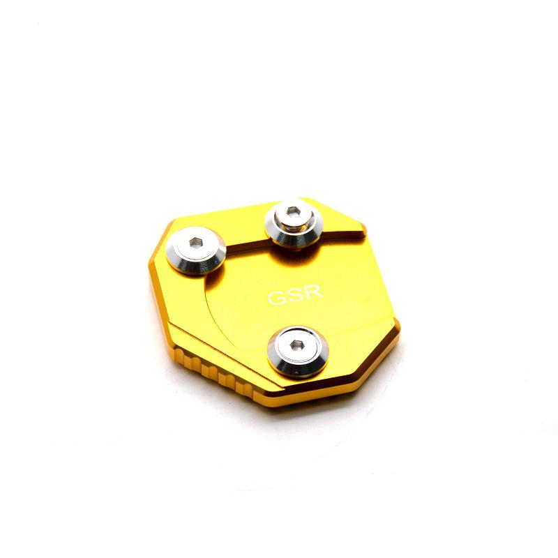Suzuki GSR Off-road Motorcycle Accessories: Enlarged Footpegs & Kickstand Pad