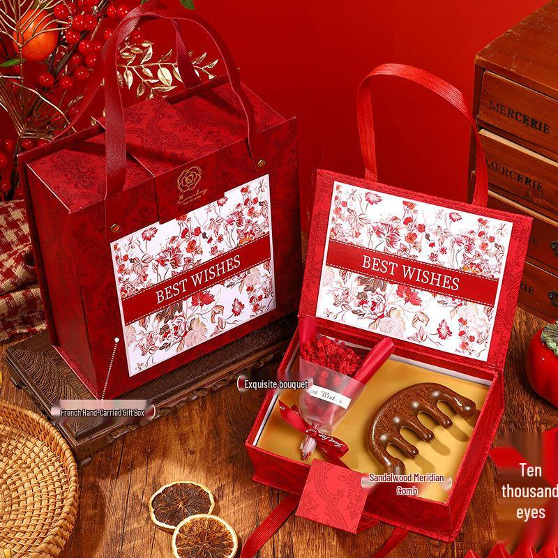 

High-End Wooden Comb Gift Box for Mother s Day, Birthdays, Teachers, or Employees