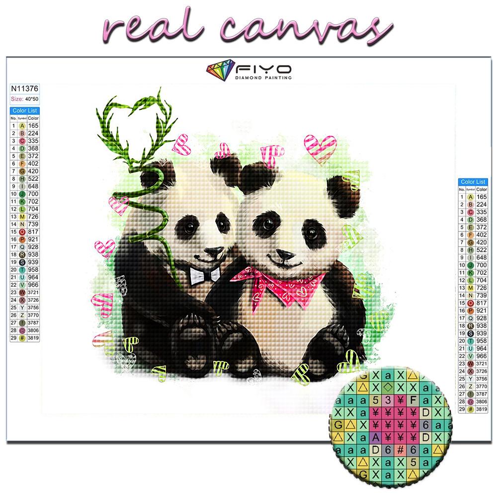 Popüler 5D Diy Çapraz Dikiş Hayvan Panda Boyama Tam Matkap Çapraz Dikiş El Sanatları Kiti Duvar sticker ev dekor