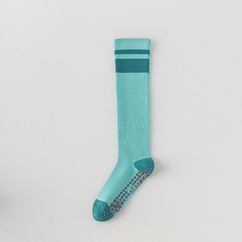 Women's Two Bar Collision Color Absorbs Sweat Breathable Deodorant Fast Dry Glue Non Slip Long Tube Yoga Socks