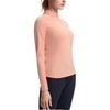 FILA Fleece Knit Mock Neck Half Zip Raglan Long Sleeve T-Shirt Women Tops Light-Pink A11W511205FPC