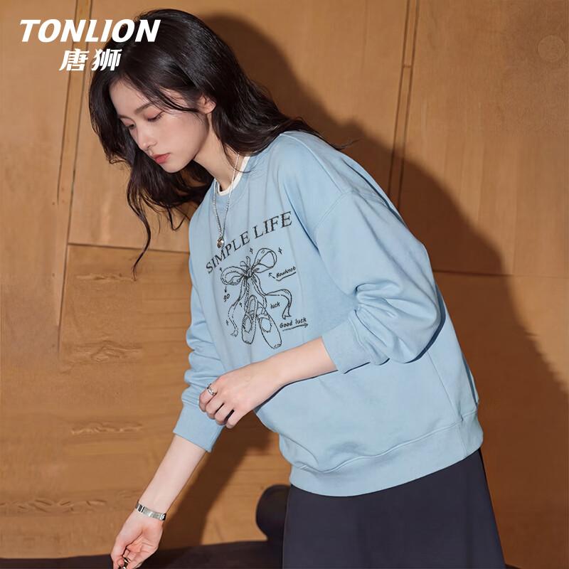 Женская толстовка с круглым вырезом и графическим принтом TonLion S