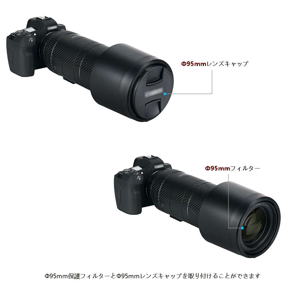 JJC Reversible Lens Hood for Canon RF 800mm IS STM Lens and Canon RF IS USM Compatible with Canon EOS and Ra Cameras ET-101 f/11 200-800mm f/6.3-9