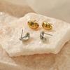 Fashion Minimalist Geometric Earrings Trendy Stainless Steel Glossy Stud Earrings For Women Daily Wear Party Gifts