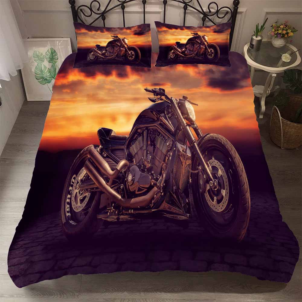 High Quality Super Soft Beddings 100% Polyester 3D Duvet Cover Comforter Set Bedding 200*230cm 220*240cm Racing Bedsets For Boy