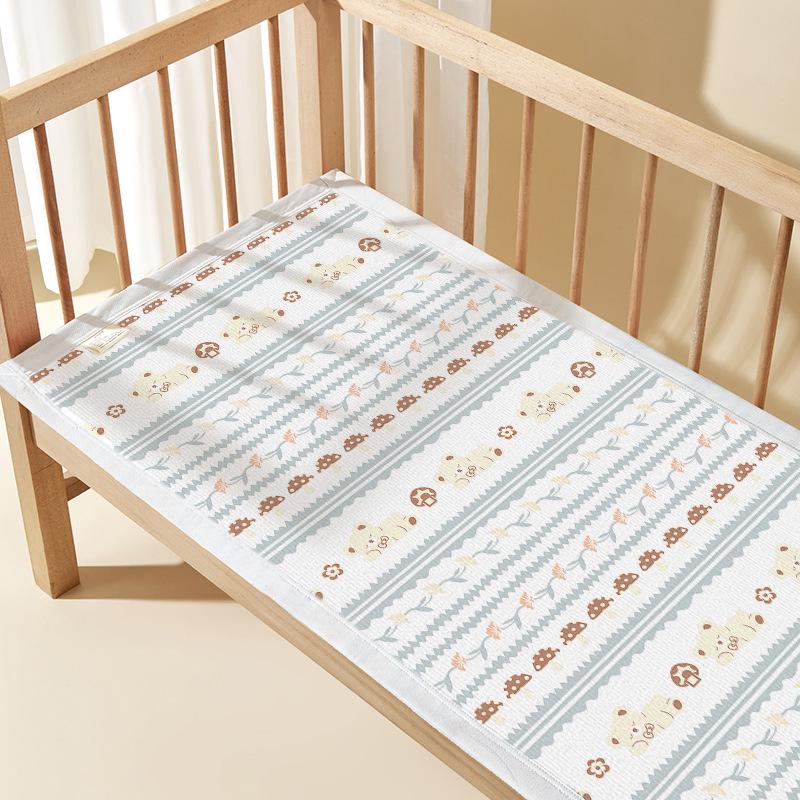 Soft & Nourishing Pure Cotton Gauze Summer Mat for Kids - Breathable, Washable Crib & Nap Mat