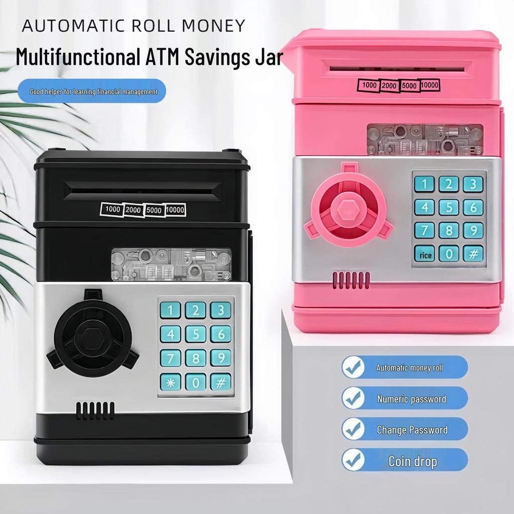 Creative Music ATM Password Money Safe - Large Capacity Savings Deposit Box