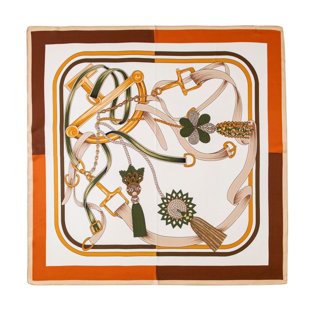 Premium Silk Scarf 70 Spring and Autumn Women's Square Scarf Sunscreen New Plain Crepe Satin Mulberry Silk High-end Souvenir