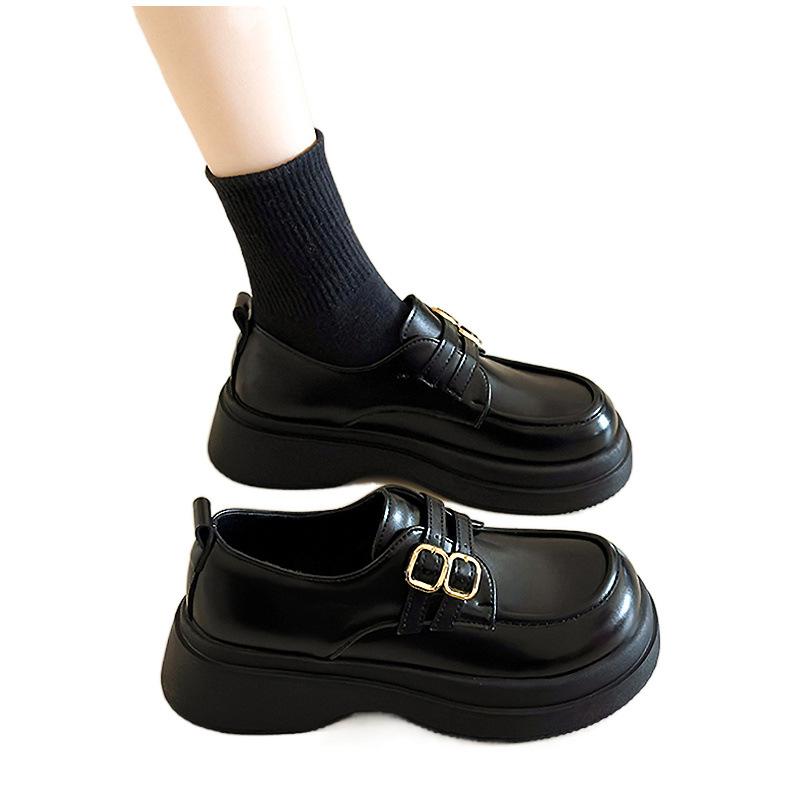 New Spring and Autumn British Style Mary Jane Shoes Platform Height Commuter Small Leather Shoes