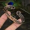 Seraphinite Handmade Copper Wire Wrap Cuff Bangle Adjustable F6z69