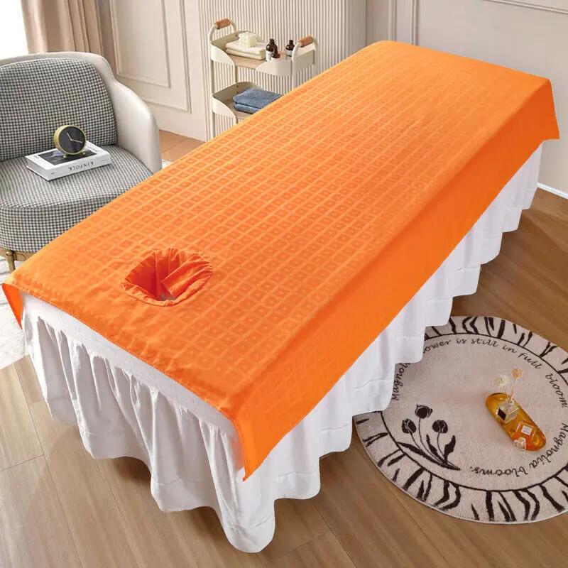 W/ or W/o Face Hole Body Spa Salon Bedspread Beauty Massage Bed Cover Sheet SPA Massage Bed Table CoverHome Decoration