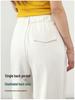 Women's Tencel Linen Wide-Leg Pants, 2026 Spring, Elastic Back Waist, Slimming Casual Straight-Leg Style