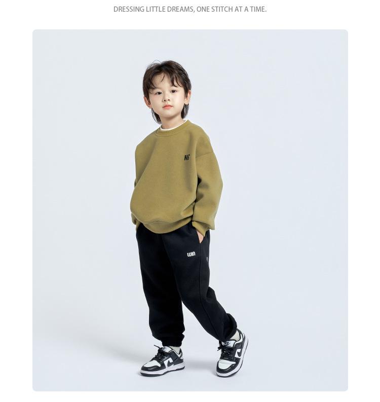 2025 Autumn Stylish Boys' Layered Two-Piece Spliced Sweatshirt T-Shirt, Long Sleeve Casual Top