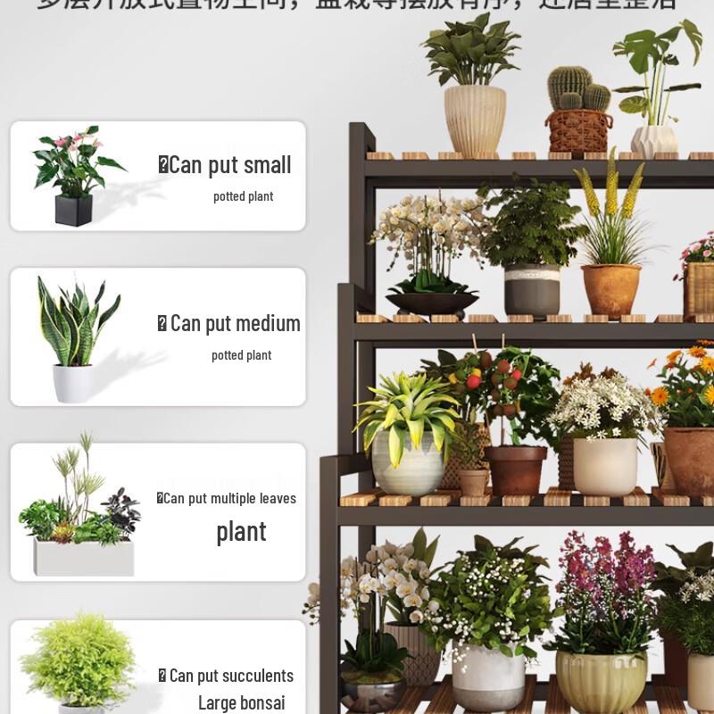Multi-Tier Movable Flower Pot Stand