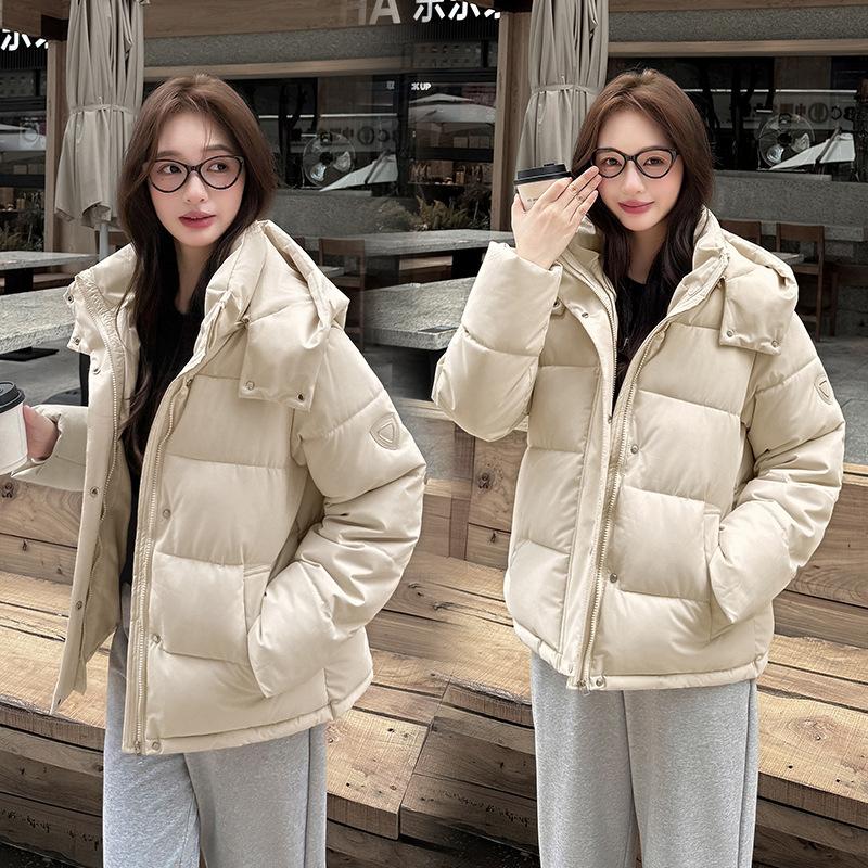 Bread clothes down cotton-padded clothes women's new fashion college small hooded winter thickened cotton-padded jacket