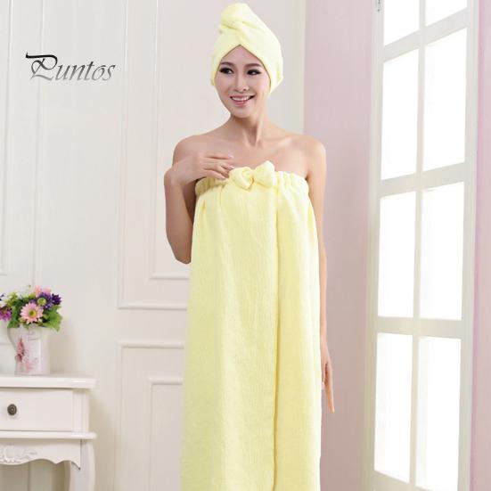 Asciugamano da Bagno con Decorazione a Fiocco in Microfibra con Chiusura Regolabile a Velcro, Stile Avvolgente sul Petto, Asciugamano da Bagno Elasticizzato a Fascia