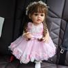Fashion Reborn Baby Dolls 55 Cm Girl Bebe Babies Doll Rooted Hairstyle Realistic Princess Full Silicone Vinyl Body Birthday Christmas Gift Toys