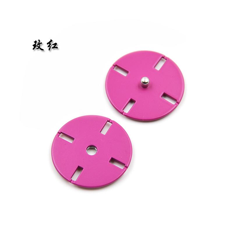 

Three Love Плоская металлическая пуговица Кнопка Шерстяное пальто Пуховик Невидимая скрытая пуговица Кнопка Rose red * 10mm