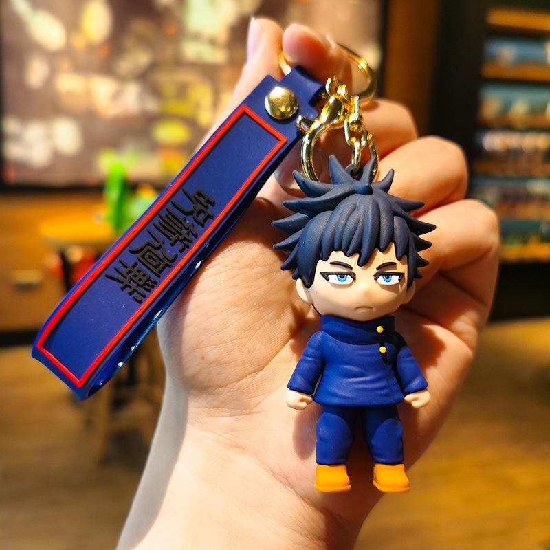 Anime Jujutsu Kaisen Chibi keychain Gojo Satoru Itadori Yuji custom keychain cartoon fun bag charm backpack car keychain