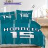 Vintage Hornets Jersey Bedding(1 * duvet cover + 2 * pillowcase, without core)Christmas birthday gift Duvet cover and pillowcase Soft and comfortable