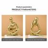 Nordic Style Reading Sculpture Modern Resin Figurine Ornaments The Thinker Statue  Living Room