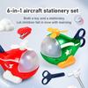 New Creative 6 IN 1 Aircraft Stationery Toy Detachable Office Desk Decor Starting School Onboarding Birthday Christmas Gift