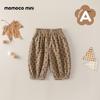 MOMOCO Kids' Winter Fleece-Lined Khaki Polka Dot Casual Pants