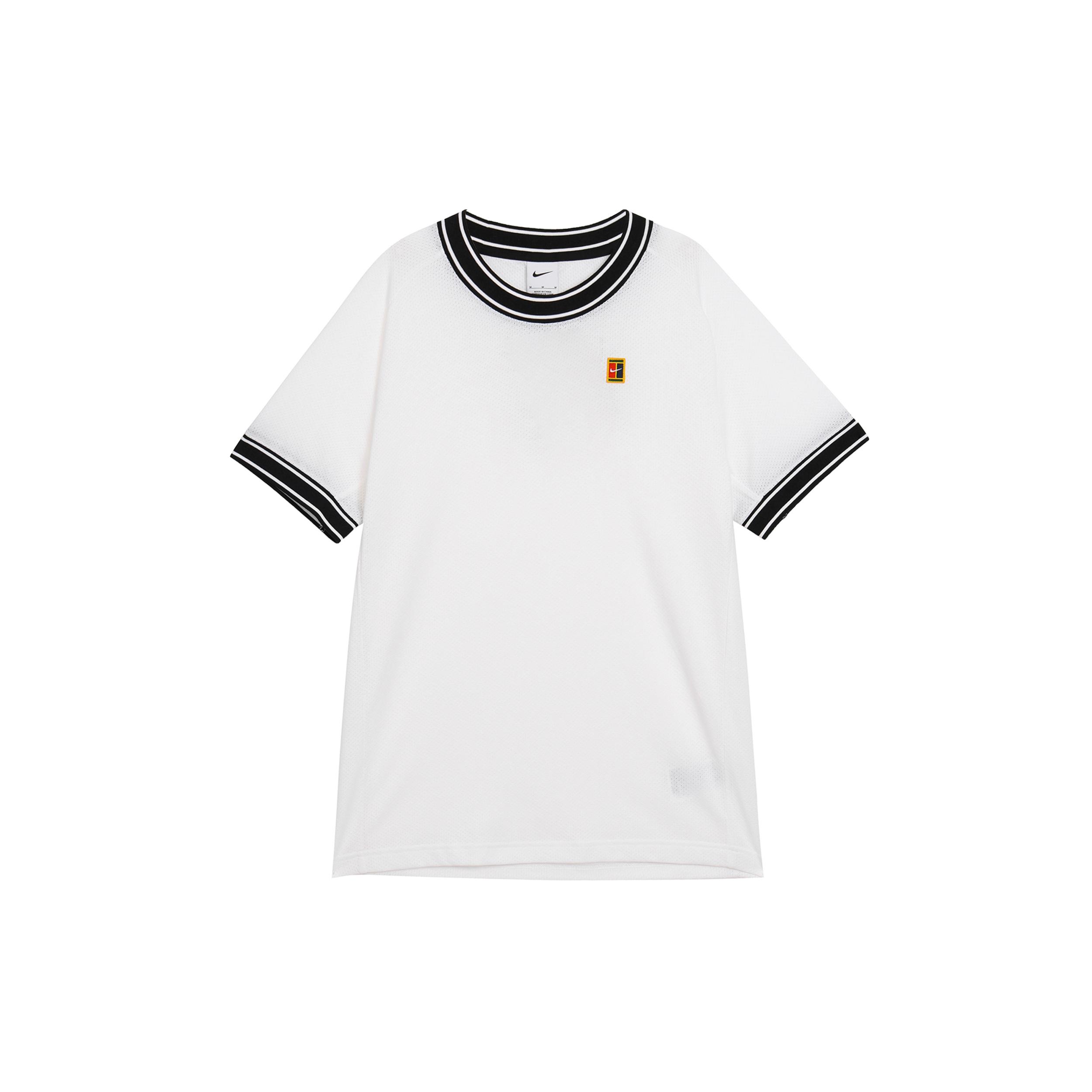 

New Nike Court Heritage Men s Short-Sleeve Tennis Top FN0319-101 L