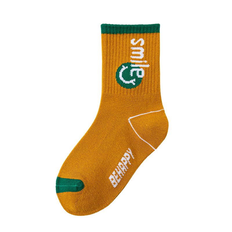 Geruchsresistente Jungen-Baumwoll-Basketballsocken, Mittelhoher Schaft, Trendig für Frühling, Herbst, Winter, Alter 3-12