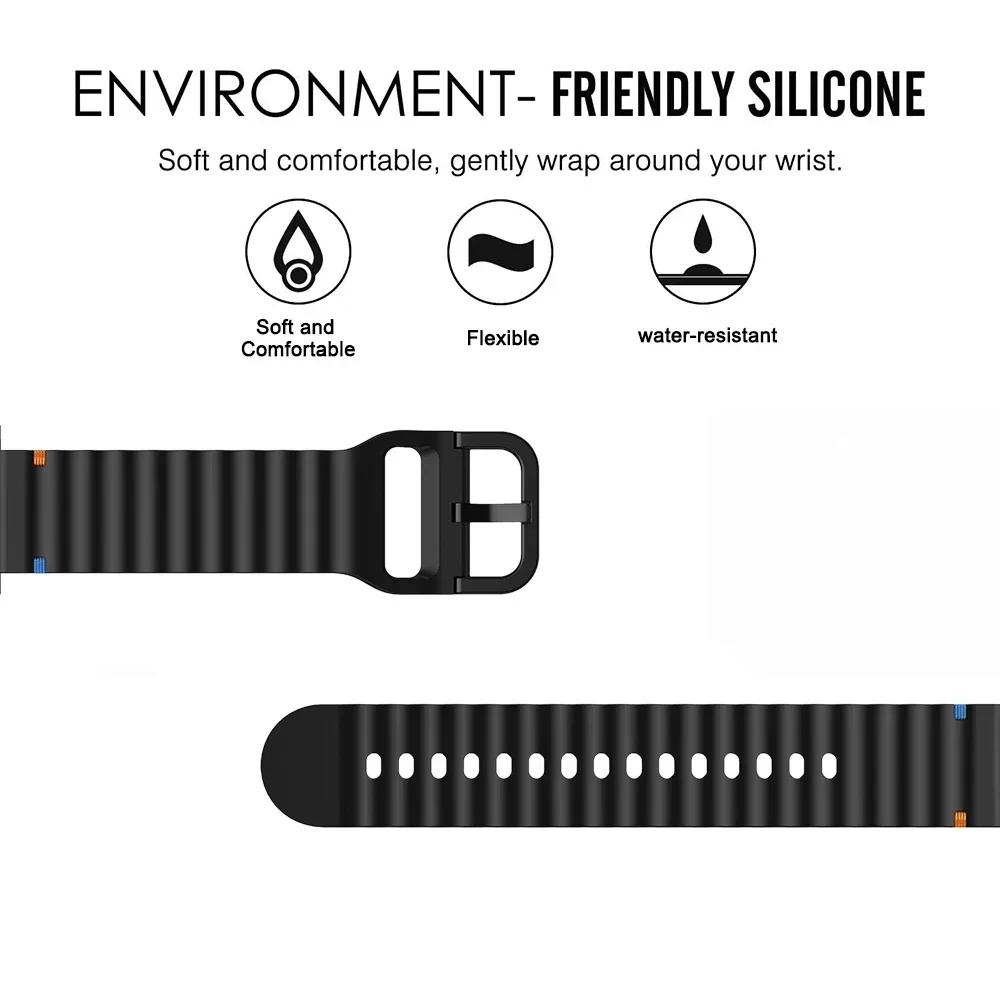20mm 22mm Watch Silicone Band For TicWatch Pro 3 Ultra Strap For TicWatch GTW/GTX/S2/E2/E3/GTH Replacement Soft Sports Bracelet