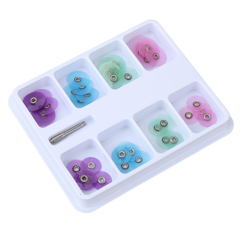 40 stk. Tannpoleringsskiver Tannbleking Resin Oral Tenner Etterbehandlingsskive med Dorn