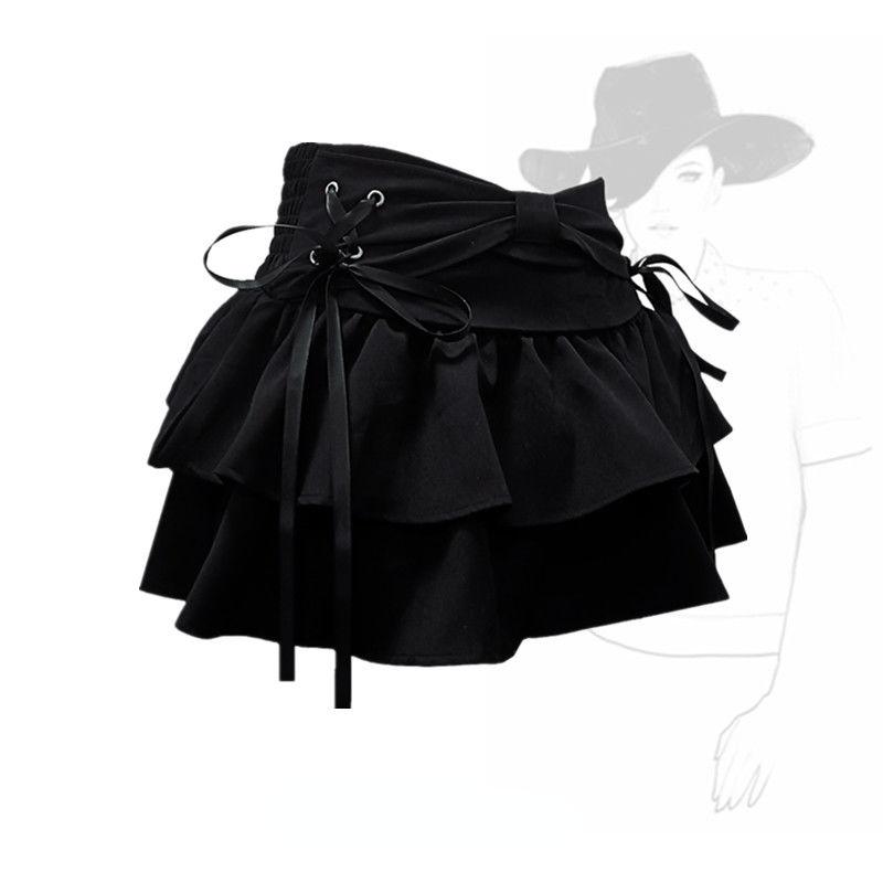 Mini Denim Röcke Frauen Heiße Mädchen Süße Kawaii Bogen Vintage Y2k Kleidung Amerikanische Streetwear Sexy Sommer A-line Gothic