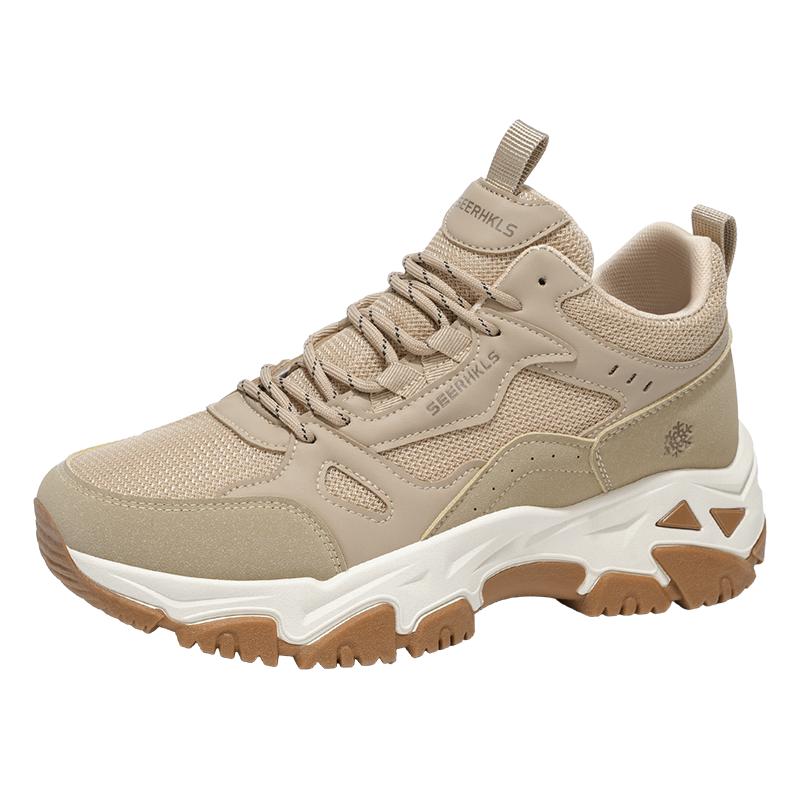 Fashion Autumn Men Sneakers Thick Soled Casual Shoes Sports Outdoor Hiking Boots High Top Trekking Shoes Climbing Four Seasons