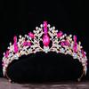 DIEZI Baroque Vintage Princess Queen Bridal Crown Headwear Crystal Tiara For Women Wedding Crown Hair Dress Accessories Zircon