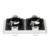 JOYINLED Square Double Ring LED Downlight Adjustable Recessed Frame GU10 MR16 Bulb Holder Spot Lamp Bracket Fixture for Decor