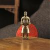 Brasses Chinese Terracotta Soldier Figurine with Antique Bronze Finish for Shelf Decors Study Accent Office Desk Display and Collector Gift