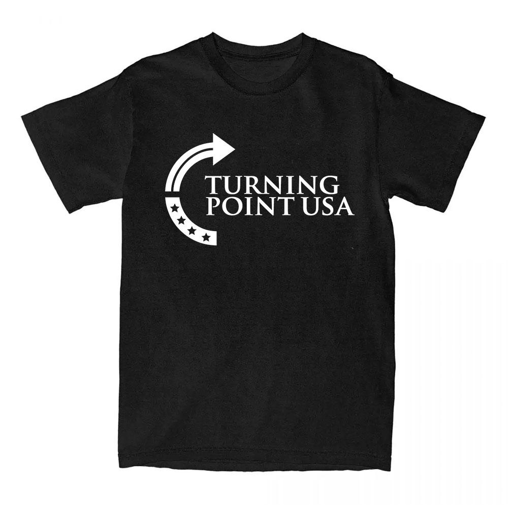 

Turning Point Usa Tee American Charlie Kirk Fashion T-shirt Cotton Short Sleeve Casual Unisex Streetwear Men/Women Tshirts Print XXL