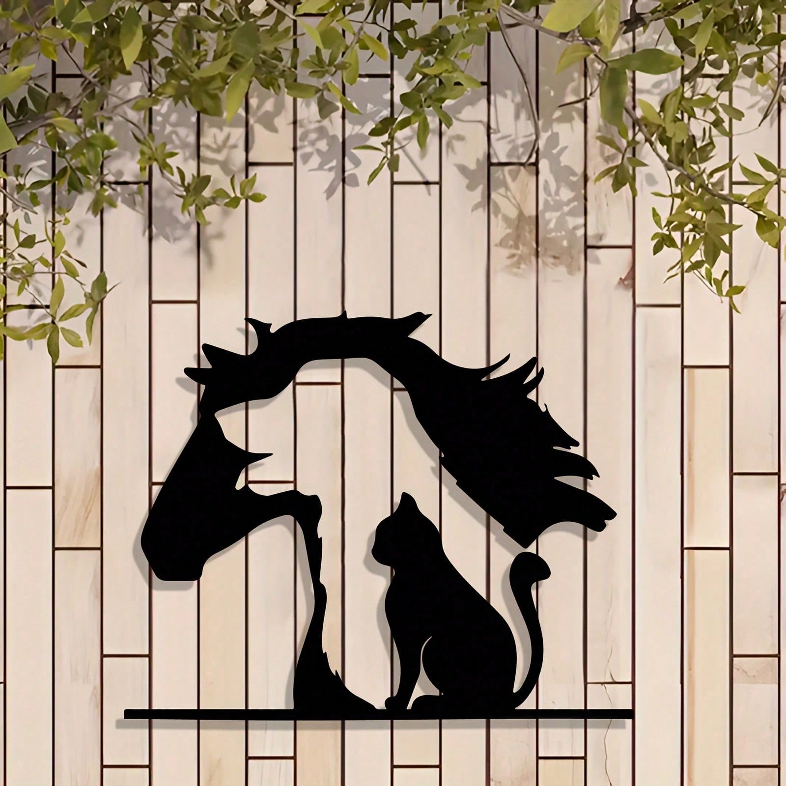

Metal Vintage Wall Decor Cat Dog Horse Figure Art