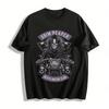 Grim Reaper Death Motor Club Graphic Casual Biker Tee Pure Cotton T-shirt