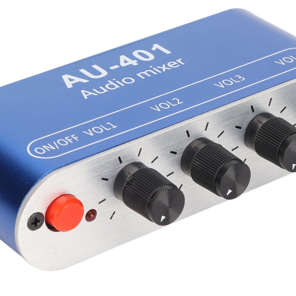 3,5mm Mini Stereo Mixer Stereo Sound Soundwähler Verstärker 4 in 1 Ausgang Mixer Heim-Audiosystem