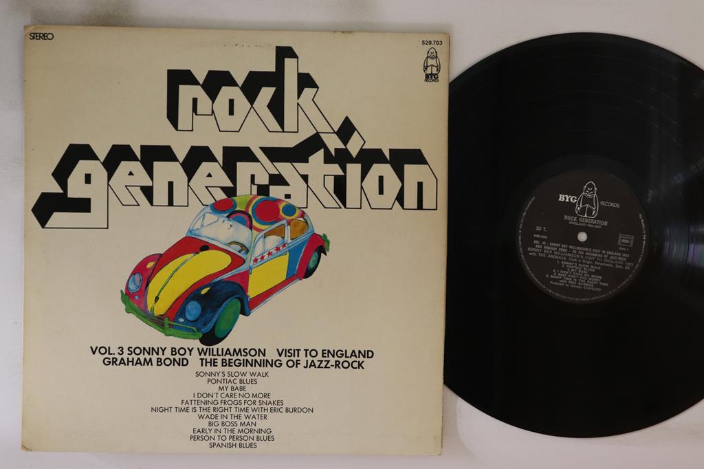 LP Record SONNY BOY WILLIAMSON, ANIMALS, GRAH - Rock Generation Volume 3 - Sonny Bo 529703 BYG 1972 France Blues Used