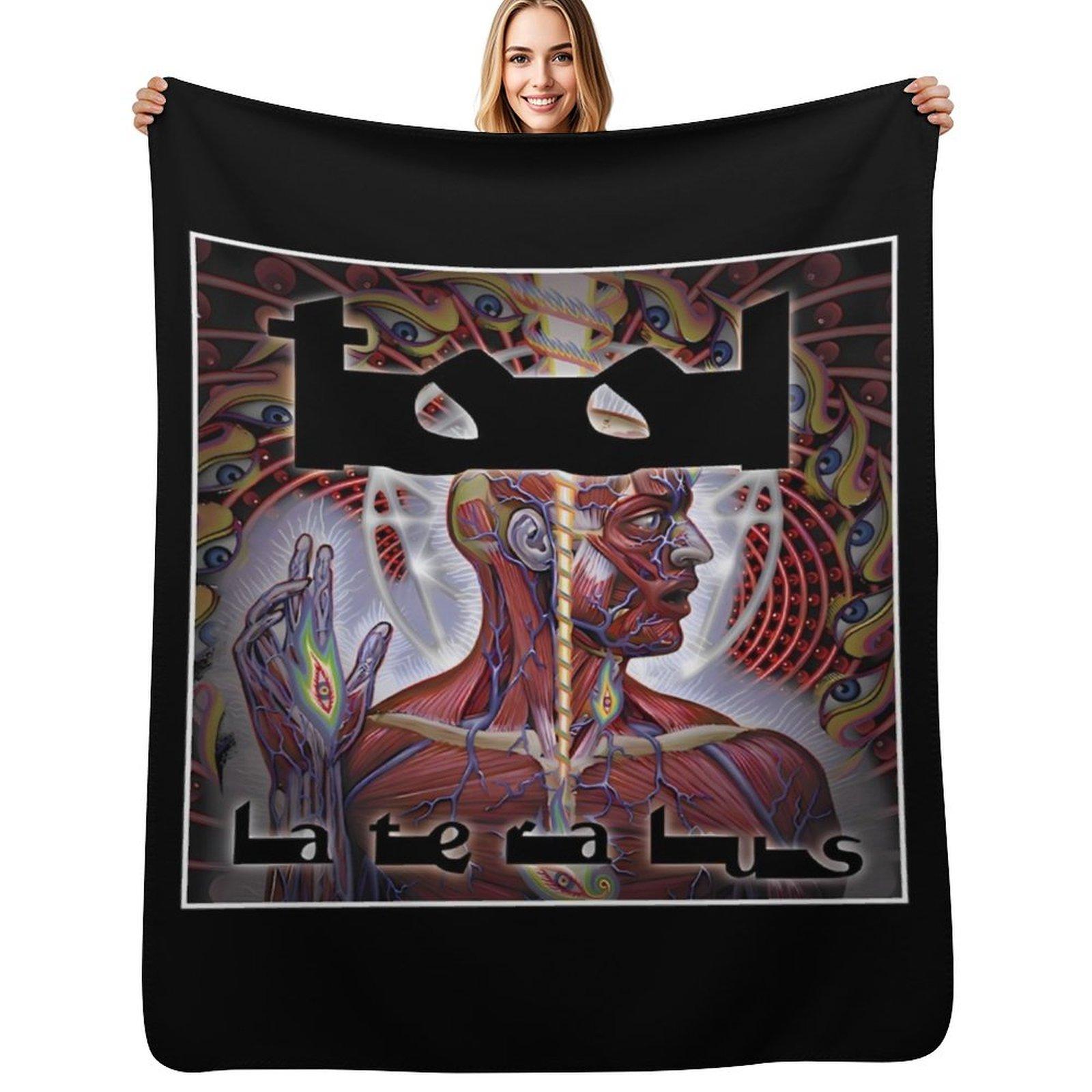 Exquisite Fashion Items Unisex White Tool Lateralus Throw Blanket Cozy Sofa Blanket For Tv Watching Napping